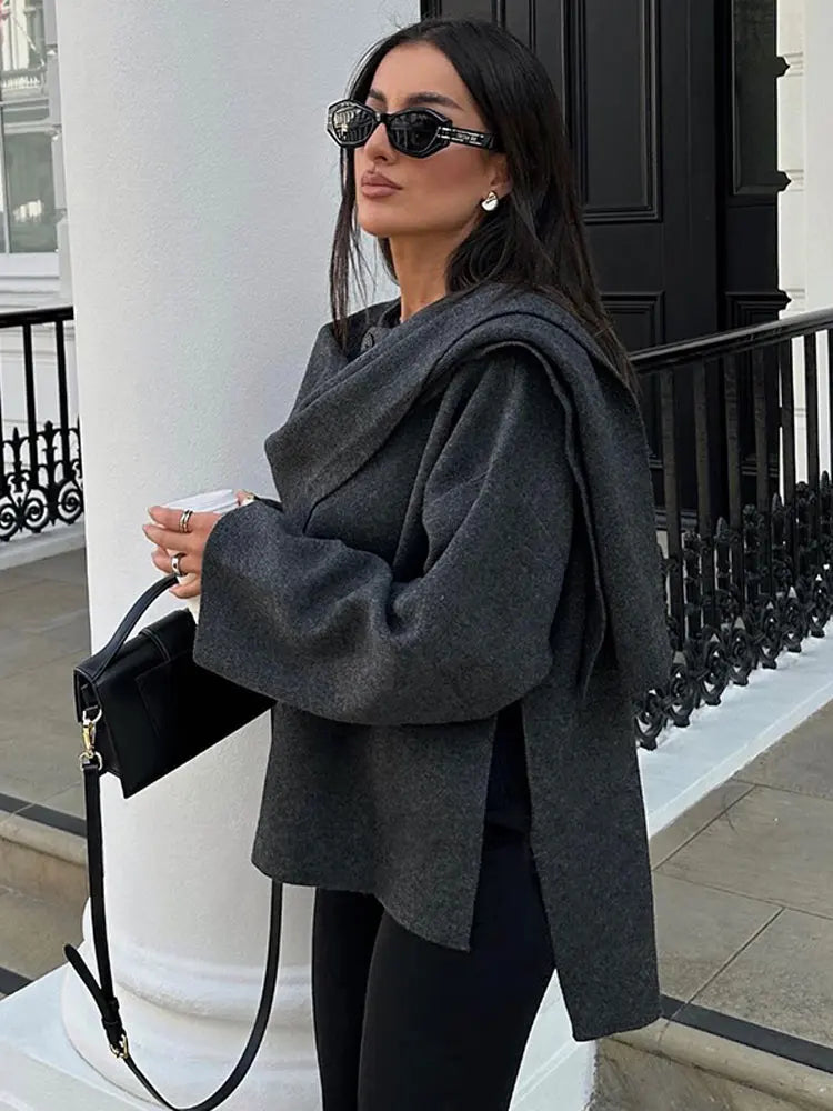 NAOMI™ | Manteau écharpe élégant