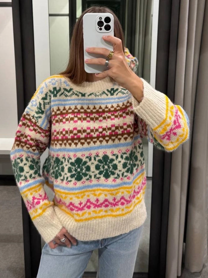 ARMELLE™ | Pull de Noël en maille jacquard pour femme