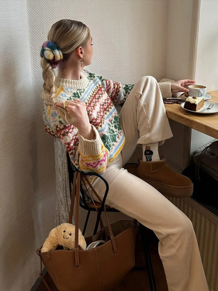 ARMELLE™ | Pull de Noël en maille jacquard pour femme