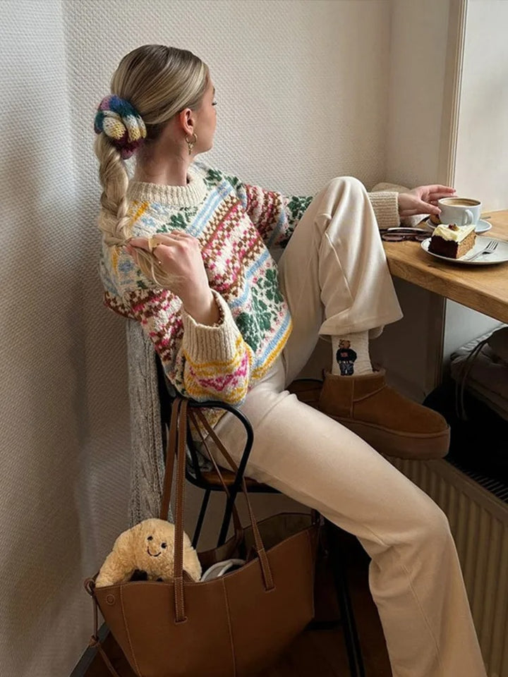 ARMELLE™ | Pull de Noël en maille jacquard pour femme